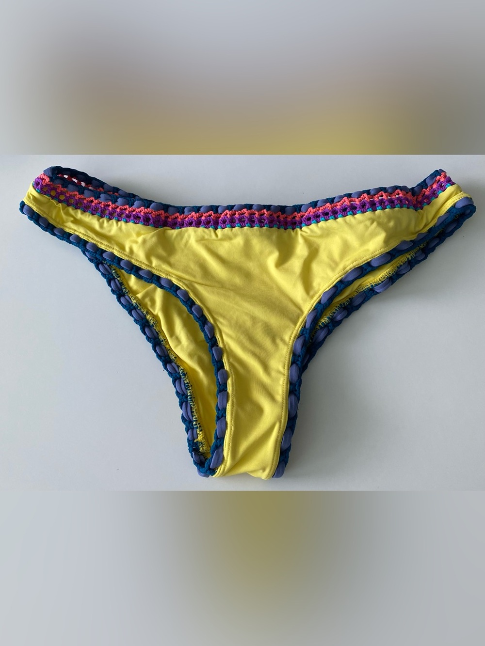 Yellow Crochet-Trim Bikini Bottom - Women